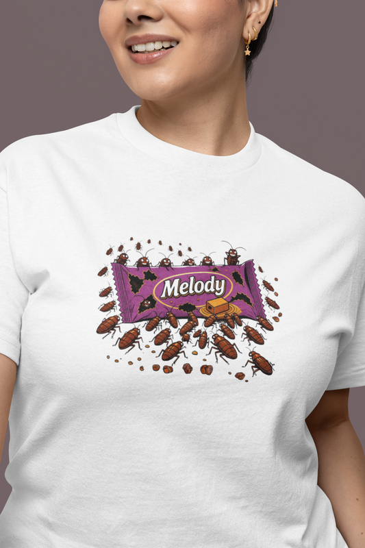 MELODY MAYHEM Regular Fit T-Shirt – Cockroach Revolution Collection